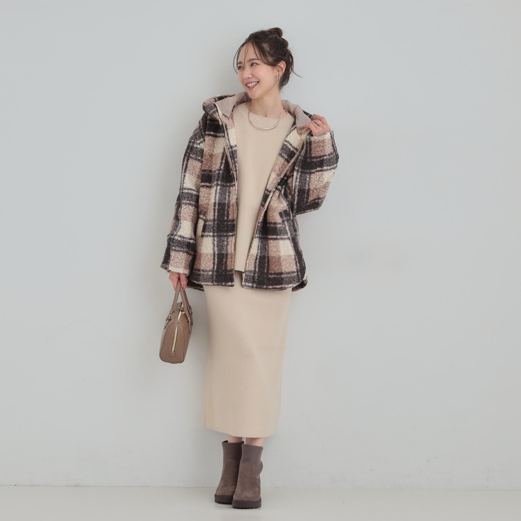 SHOO･LA･RUE「【洗濯機可/セットアップ可/毛玉になりにくい】心地よく穿ける ニットナロースカート」|スカート|