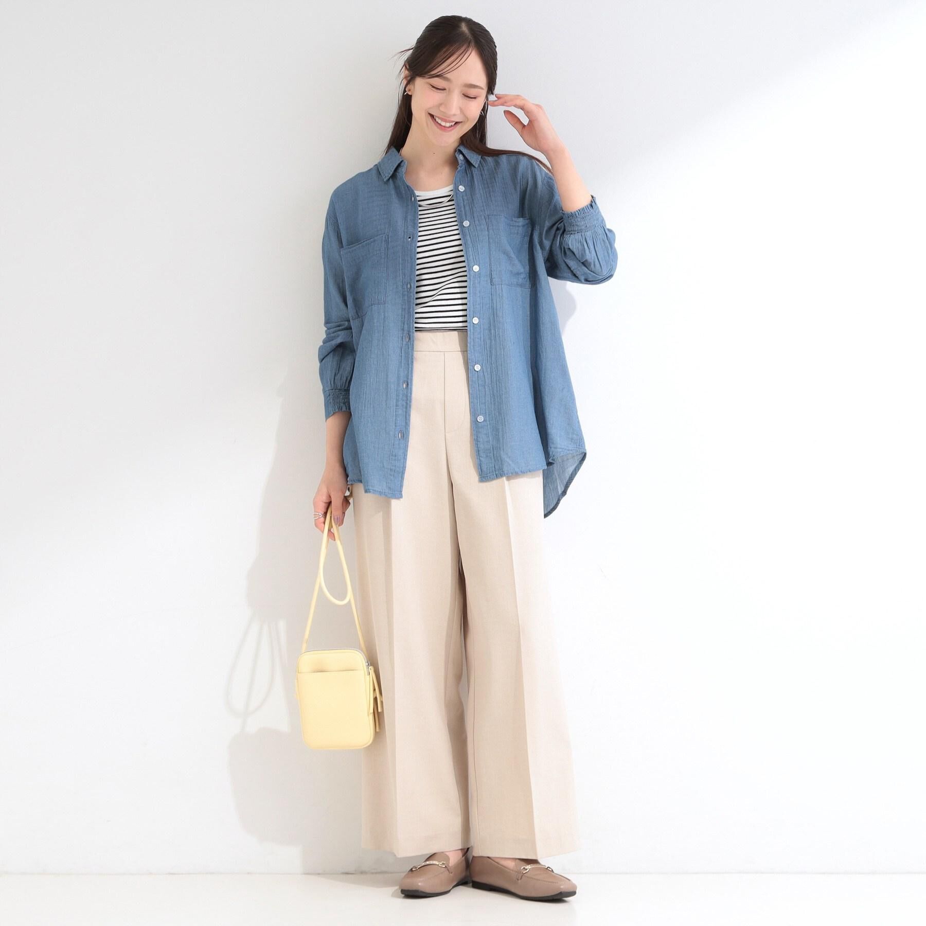 SHOO･LA･RUE「【洗濯機可/セットアップ可/UV/SS-LL】きちんとリラックス きれい見えワイドパンツ」|その他|