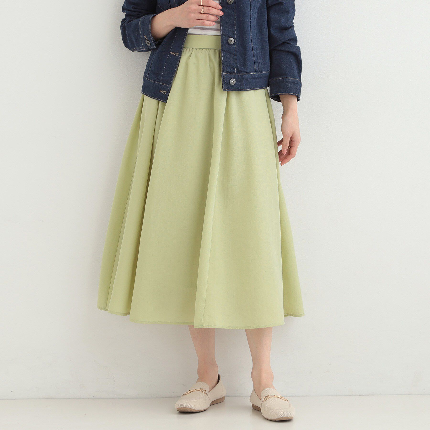 SHOO･LA･RUE「ふんわり女性らしさあふれる ギャザーフレアスカート」|スカート|