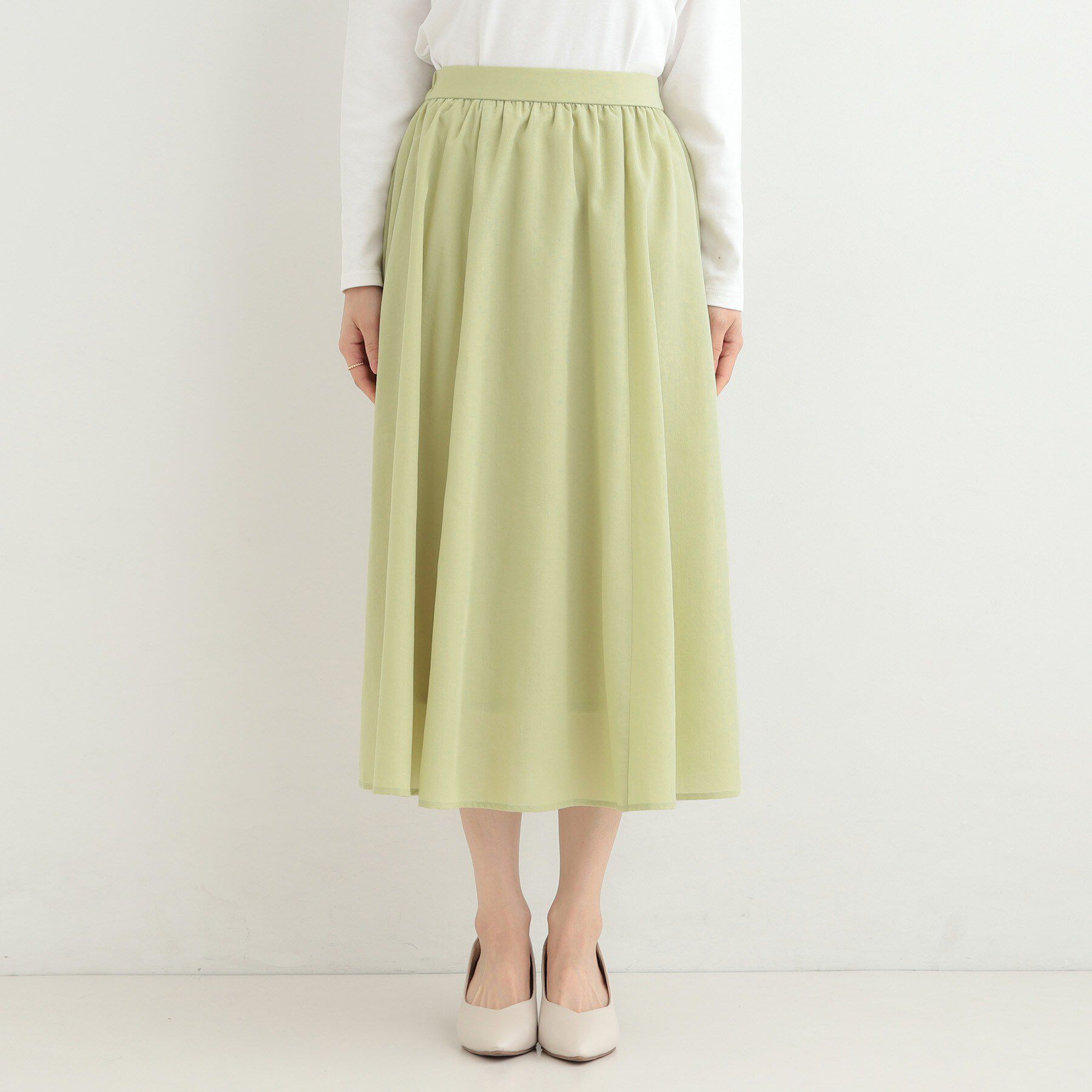 SHOO･LA･RUE「ふんわり女性らしさあふれる ギャザーフレアスカート」|スカート|