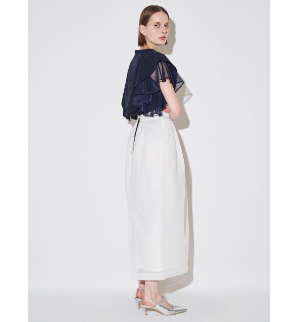 ELENDEEK「MESH LAYERED SLEEVE BL」|シャツ・ブラウス|