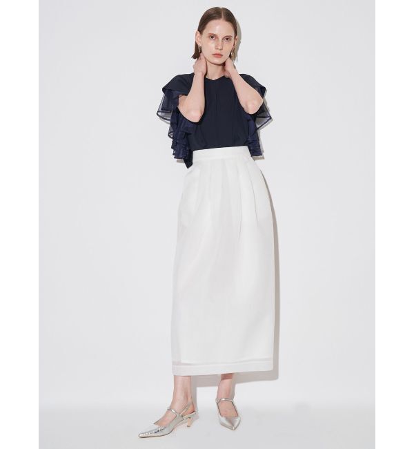 ELENDEEK「MESH LAYERED SLEEVE BL」|シャツ・ブラウス|