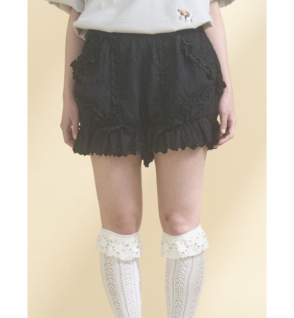 merry jenny「レースポケットかぼちゃパンツ」|その他|ブラック