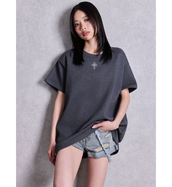 GYDA「sacred edge cross emboss BIG Tシャツ」|Tシャツ・カットソー|