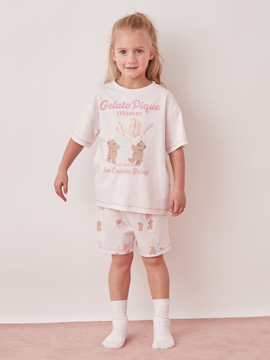 GELATO PIQUE KIDS & BABY「【KIDS】【接触冷感】アイスクリームベアワンポイントTシャツ」|ルームウェア|