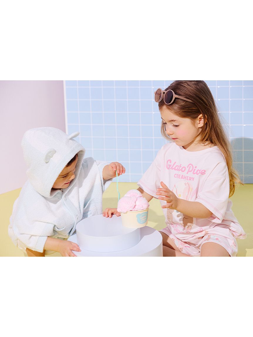 GELATO PIQUE KIDS & BABY「【KIDS】【接触冷感】アイスクリームベアワンポイントTシャツ」|ルームウェア|