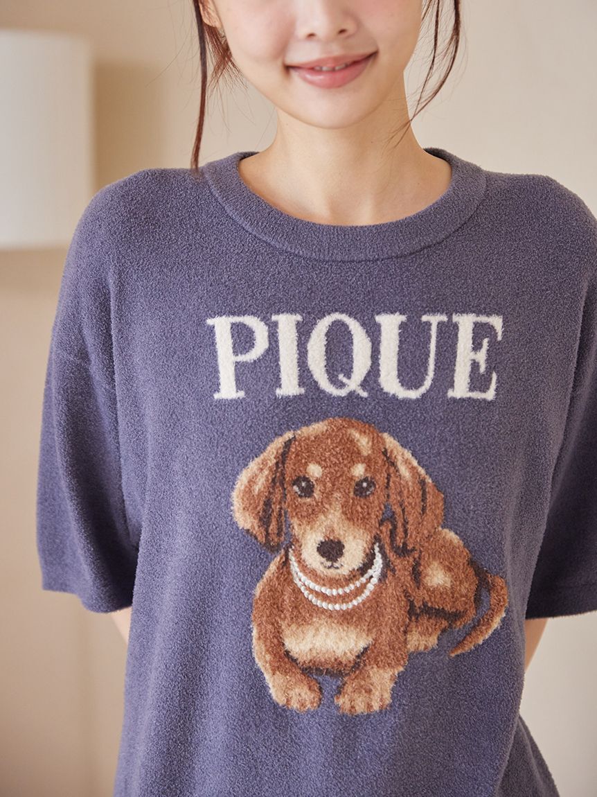 gelato pique「【ONLINE限定】ファッションCATS&DOGS ジャガードプルオーバー&リブショートパンツセット」|ルームウェア|