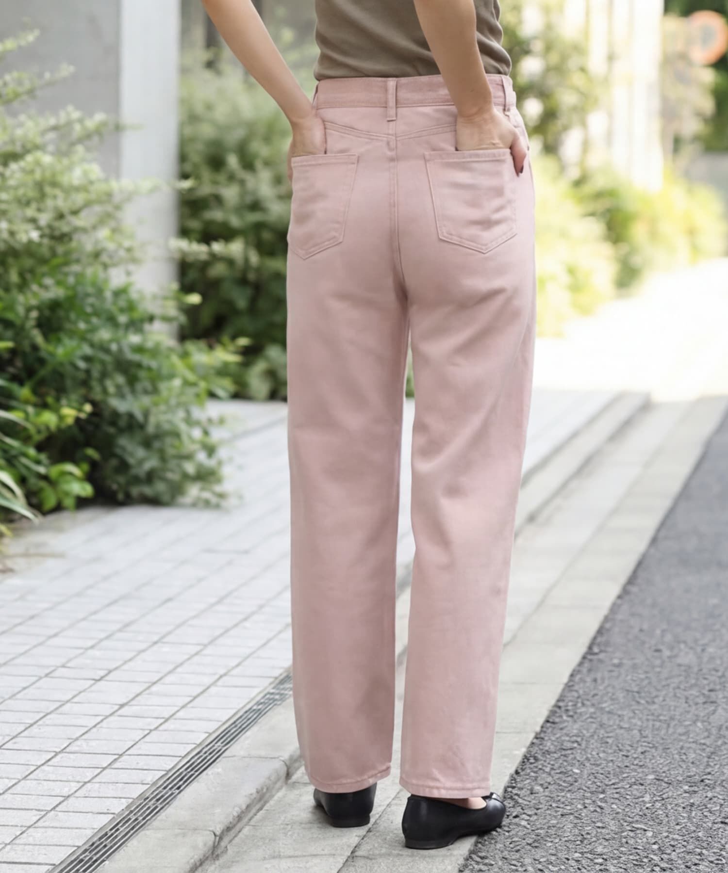 STYLE DELI「ピンクデニム風コットンパンツ」|デニム|