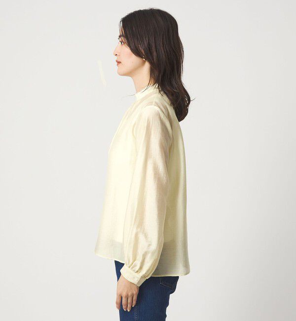 UNITED ARROWS green label relaxing「フェイクパール スタンドネック ブラウス」|シャツ・ブラウス|