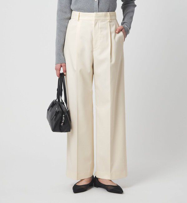 UNITED ARROWS green label relaxing「［size SHORT/TALLあり］Daily Chic カバー ワイド パンツ」|スラックス|OFF WHITE