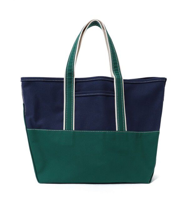 BEAMS PLUS「L.L.Bean / 別注 Deep Bottom Deluxe Boat and Tote Large」|トートバッグ|NAVY/GREEN