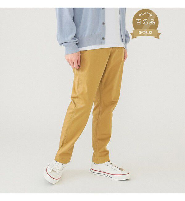 BEAMS「BEAMS｜ストレッチテーパードチノ｜チノパン｜スリムフィット｜ロングセラー 定番｜ビジカジ 休日スタイル」|チノ|BEIGE