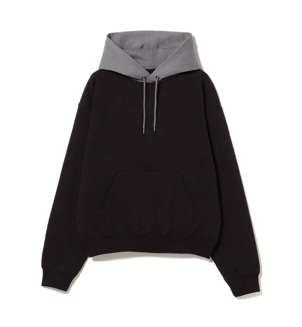 BEAMS「BEAMS｜Short Color-Block Hoodie｜裏毛 スウェット ヘビーウエイト｜ ワイドフィット カラーブロック 」|スウェット・ジャージ|