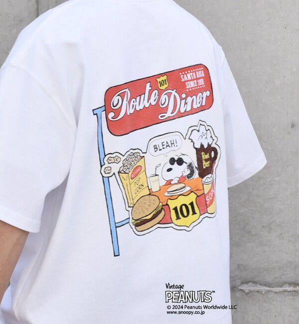 SHIPS any「SHIPS any: SNOOPY コラボ カルチャー グラフィック バック プリント Tシャツ◆」|Tシャツ・カットソー|ホワイト系