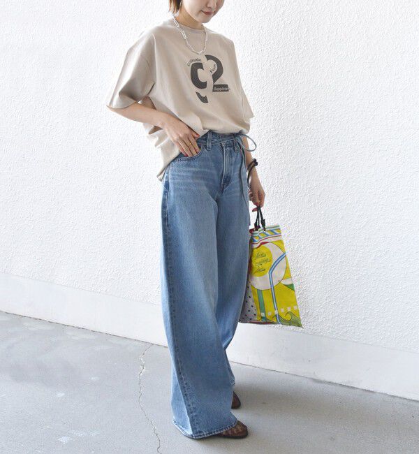 SHIPS for women「《一部追加予約》【SHIPS別注】81BRANCA:ロゴ 5分袖 TEE」|Tシャツ・カットソー|