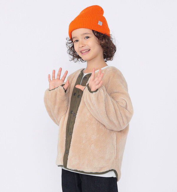 SHIPS KIDS「SHIPS KIDS:100～130cm/〈洗濯機可能〉ボア&times;キルティング リバーシブル ブルゾン」|ブルゾン・スタジャン|