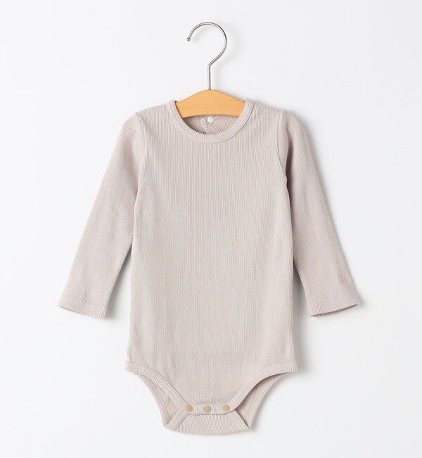 SHIPS KIDS「SHIPS KIDS:70～80cm / コーデュロイ ジャンスカ&times; テレコ ロンパース セット」|ロンパース|