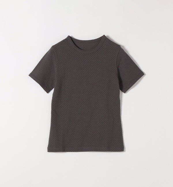 SHIPS any「《予約》SHIPS any:〈洗濯機可能〉透かし レース 半袖 クルーネック Tシャツ」|Tシャツ・カットソー|