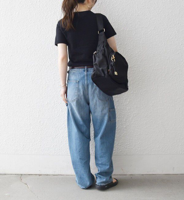 SHIPS any「《予約》SHIPS any:〈洗濯機可能〉透かし レース 半袖 クルーネック Tシャツ」|Tシャツ・カットソー|