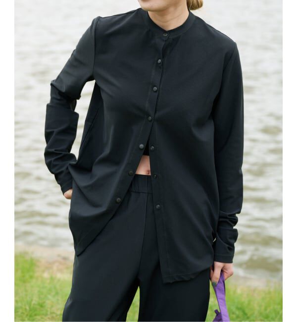OUTDOOR PRODUCTS Usual Things「≪予約≫ACTIVE WEAR テレコクルーネックスナップカーディガン」|カーディガン|