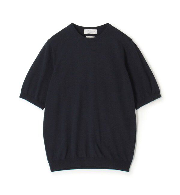 TOMORROWLAND MENS「TOMORROWLAND tricot シルクコットン クルーネックプルオーバーニット SESIA」|ニット・セーター|67 ネイビー