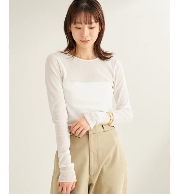 Plage「《追加》Mesh Sheer ロンT 6」|Tシャツ・カットソー|