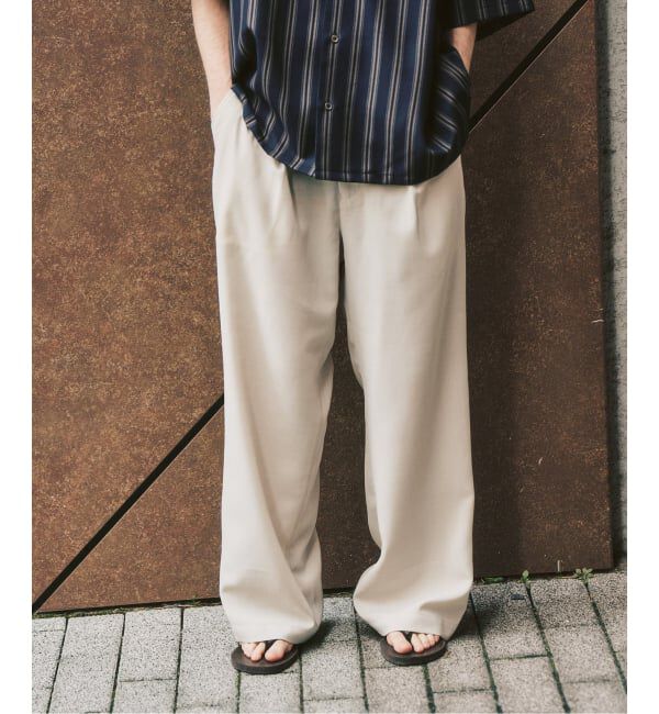 417 EDIFICE「【EVALET / エバレット】メッシュ ワイドパンツ "セットアップ着用可能"」|スラックス|