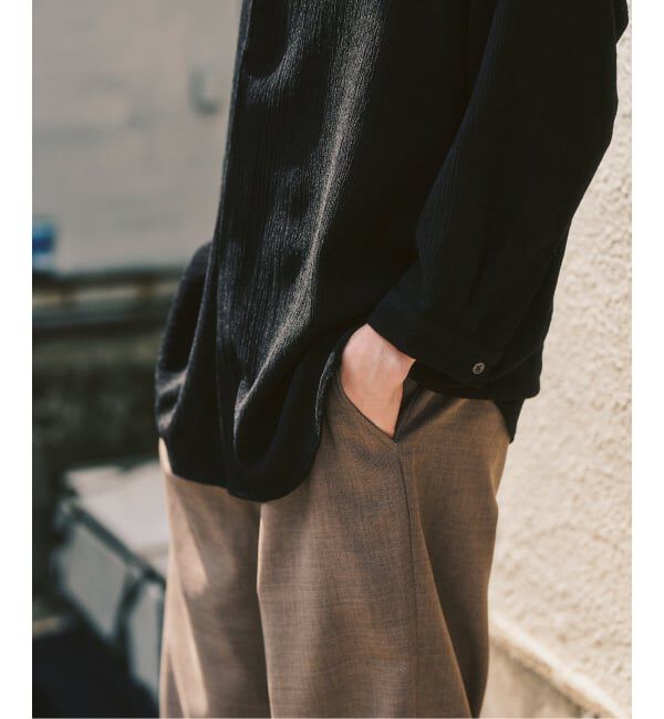 417 EDIFICE「【EVALET / エバレット】メッシュ ワイドパンツ "セットアップ着用可能"」|スラックス|