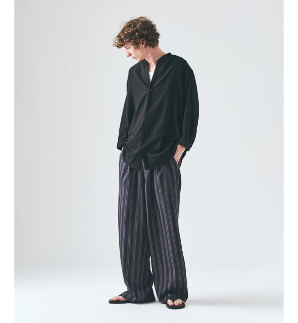 417 EDIFICE「【EVALET / エバレット】メッシュ ワイドパンツ "セットアップ着用可能"」|スラックス|