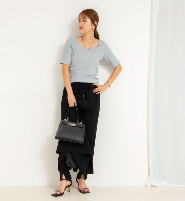 Rie Miller「ランダムテレコ2WAYプルオーバー」|Tシャツ・カットソー|
