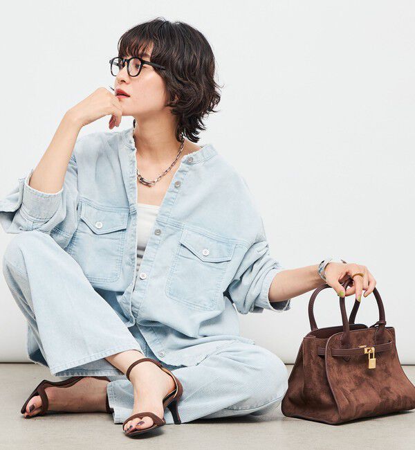 Rie Miller「【RM denim】センタープレスハイウエストパンツ」|デニム|