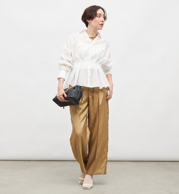 NOLLEY'S「ウォッシャブルサテンワイドパンツ」|その他|