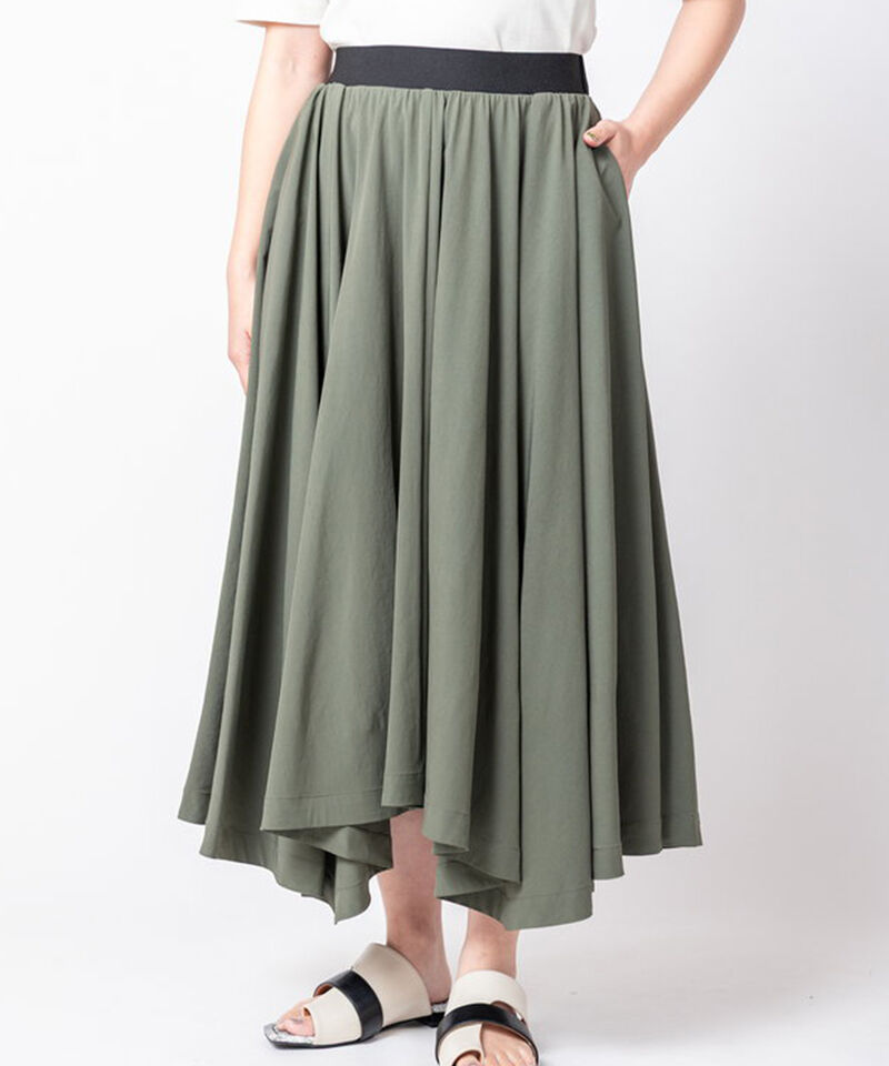  「ハンカチーフヘムフレアースカート」|スカート|KHAKI