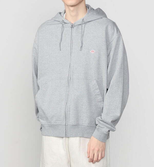 DANTON「DANTON | コットンテリー ジップパーカー MEN」|スウェット・ジャージ|GREY