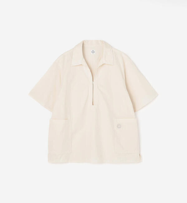 ORCIVAL「ORCIVAL | ガーメントダイ スキッパー半袖シャツ MEN」|シャツ・ブラウス|OFFWHITE