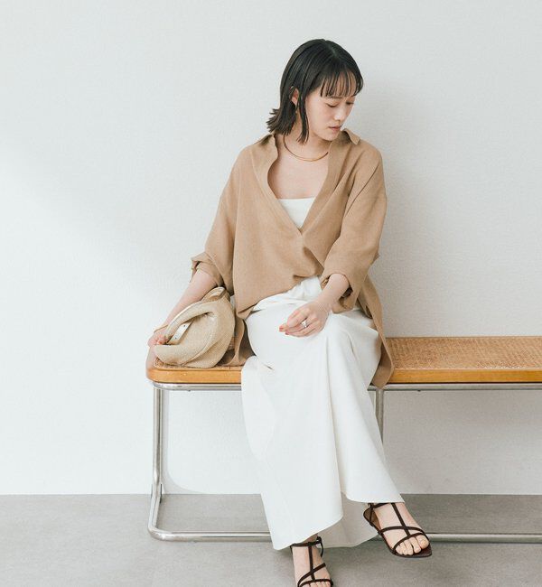  「【涼し気な抜け感】メッシュスキッパーシャツ」|シャツ・ブラウス|