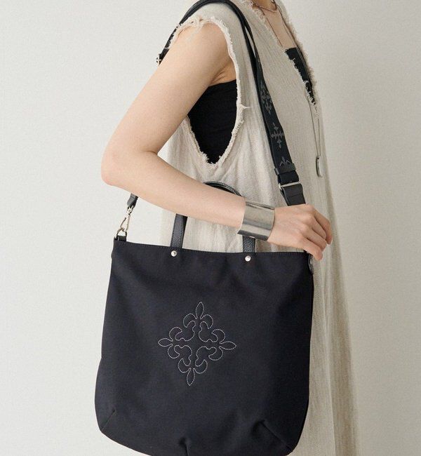  「スリム2WAYトートバッグ <ナイロン>」|トートバッグ|ブラック