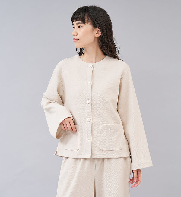 collex「【セットアップ対応】ジャガートカッドカーディガン」|カーディガン|ベージュ