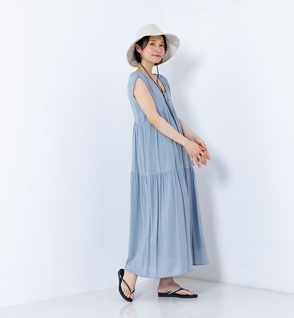 collex「【WEB限定】シアーメランジワンピース」|ワンピース|ブルー