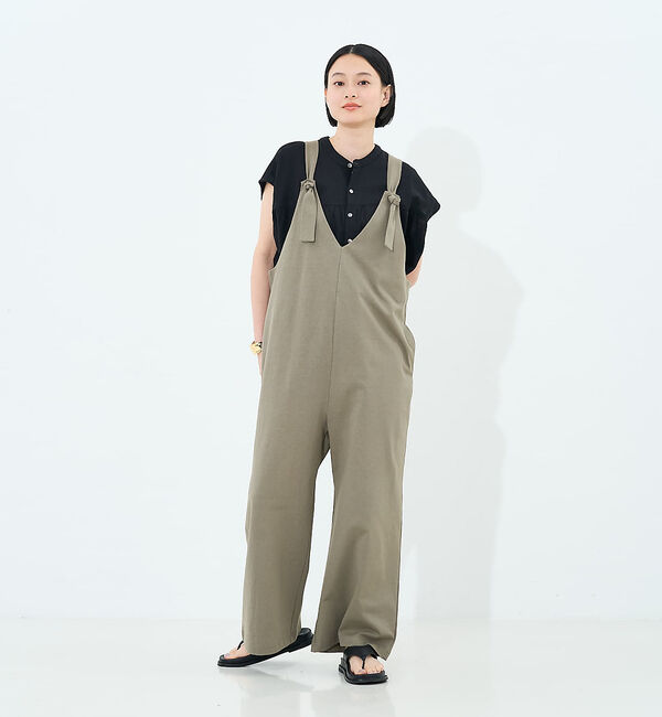 collex「カットサロペット」|オールインワン|カーキ