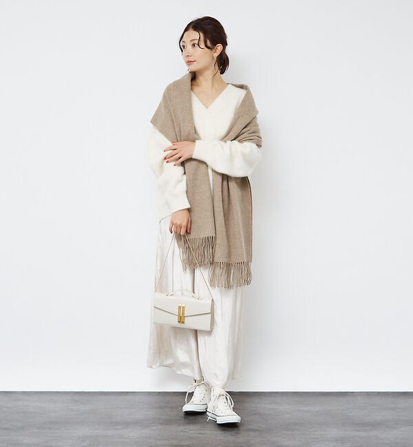 Rouge vif「フォックスウールVネックラウンドヘムニットプルオーバー」|ニット・セーター|