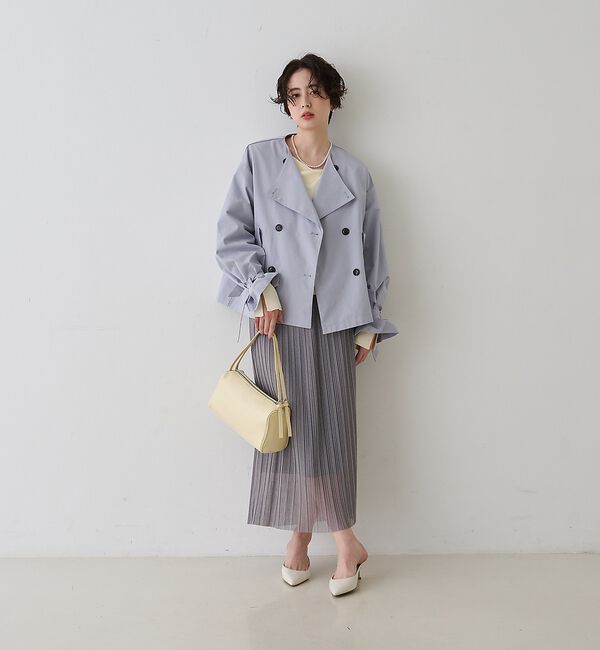 Rouge vif「【一部店舗限定】ドレープスリットスリーブリブニット」|ニット・セーター|