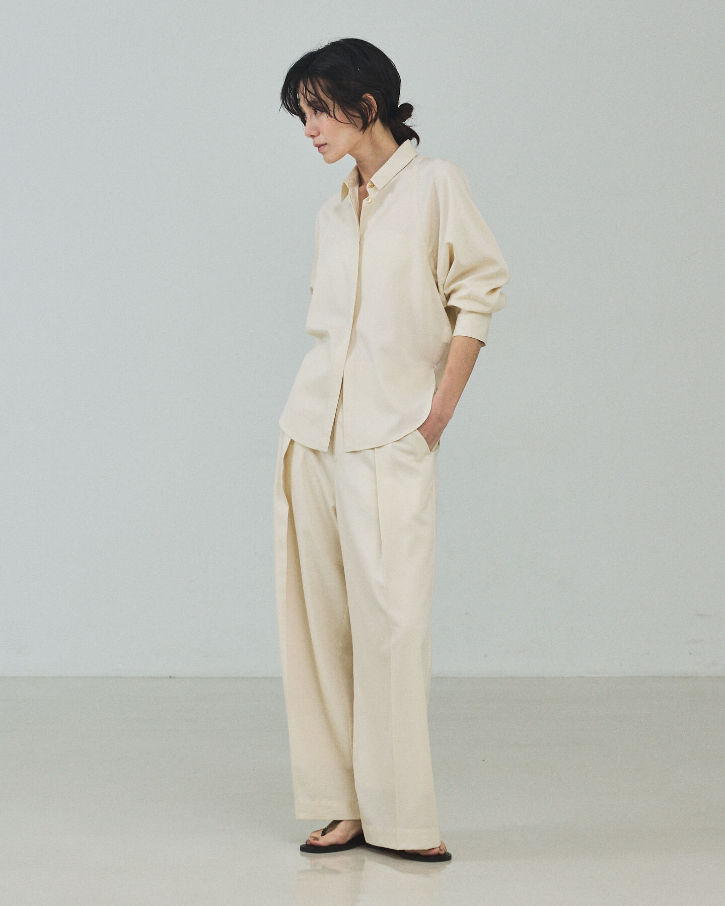 qualite「【セットアップ対応】テンセルハイツイストシャツ」|シャツ・ブラウス|