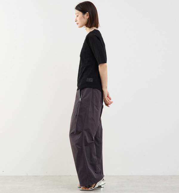 Soffitto「コットンチュールヘンリーネック5分袖Tシャツ」|Tシャツ・カットソー|