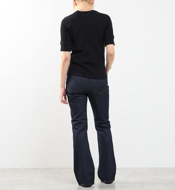 SOFFITTO「ランダムリブ5分袖Tシャツ」|Tシャツ・カットソー|
