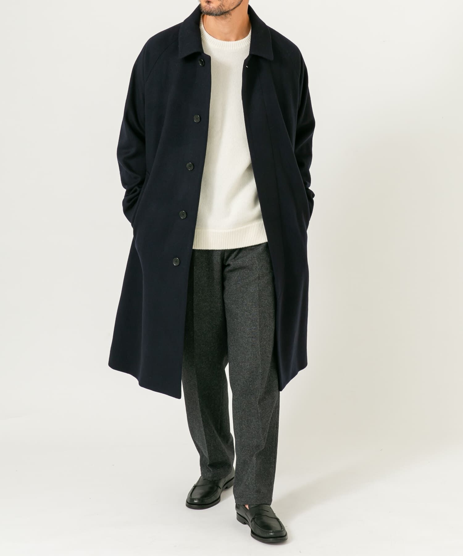 URBAN RESEARCH ROSSO「スーパー100 オーバーバルマカンコート」|ステンカラーコート|