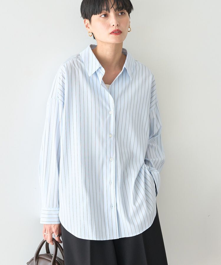AMERICAN HOLIC「抜け衿スキッパーシャツ」|シャツ・ブラウス|ストライプサックス