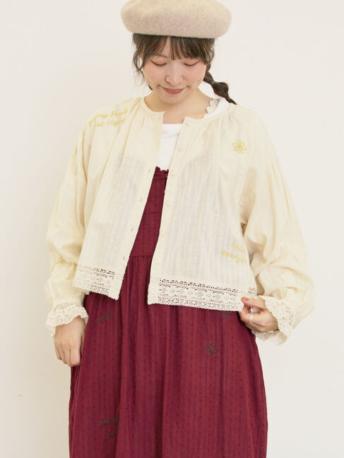 Samansa Mos2「ランダム刺繍入りブラウス」|シャツ・ブラウス|キナリ