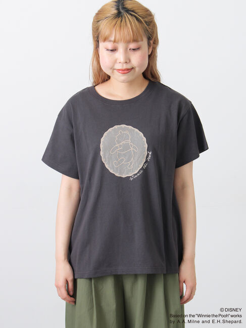 Samansa Mos2「【Disney】くまのプーさんレースモチーフTシャツ」|Tシャツ・カットソー|