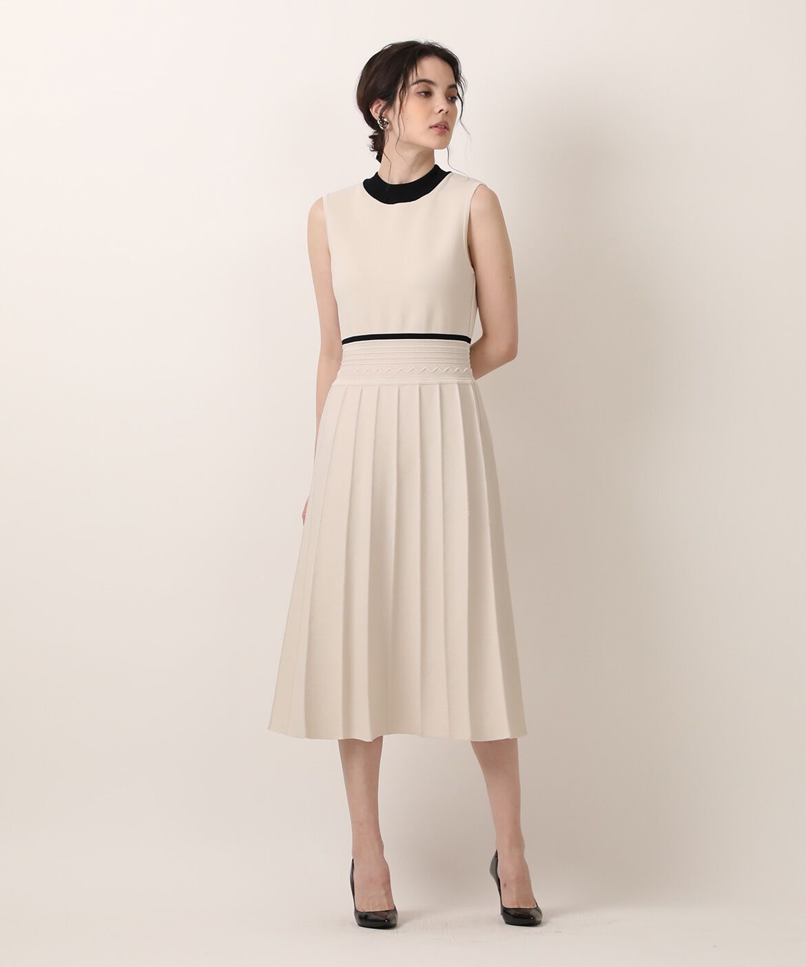 Maglie le cassetto「《大きいサイズ》バイカラーニットワンピース《M Maglie le cassetto》」|その他|